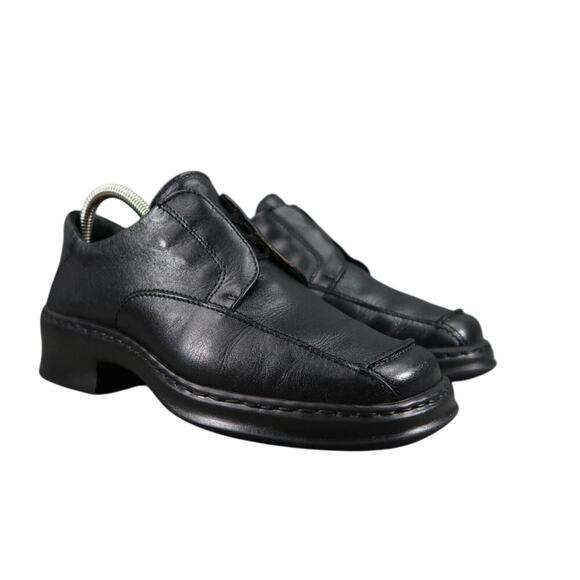 Josef Seibel Shoes Womens 38 Low Bootie Sneaker Block Heel Leather Lace Up Black - Picture 1 of 15